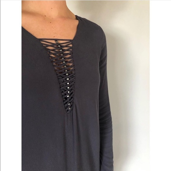 🔥SALE - any 4/$20. Gentle Fawn Lace Up Detail Dress - Picture 3 of 5